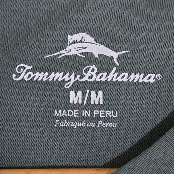 Tommy Bahama Men's Green Medium 💯 Cotton T-Shirt - Picture 7 of 9